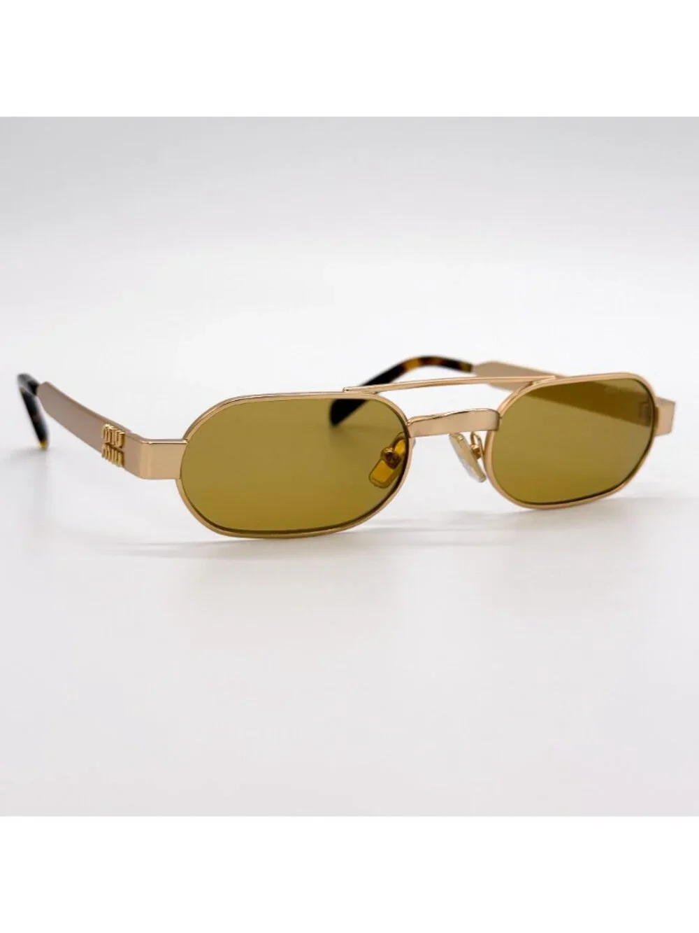 New Miu Miu MUB52S 22M10Y Gold Yellow Women Sunglasses SMU B52